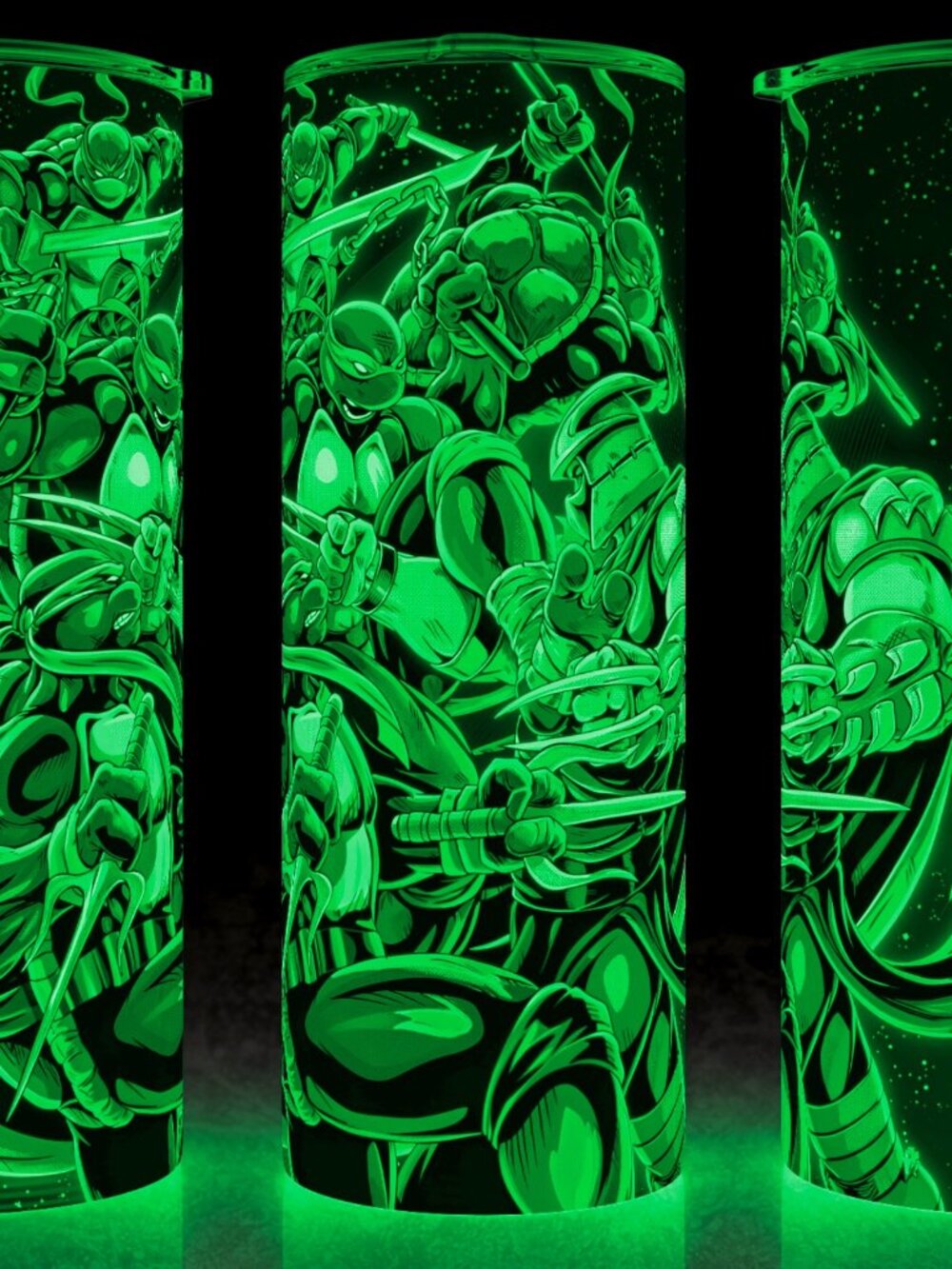 Glow in the Dark TMNT Ninja Turtles Vs Shredder Style Cup Mug Tumbler 20oz